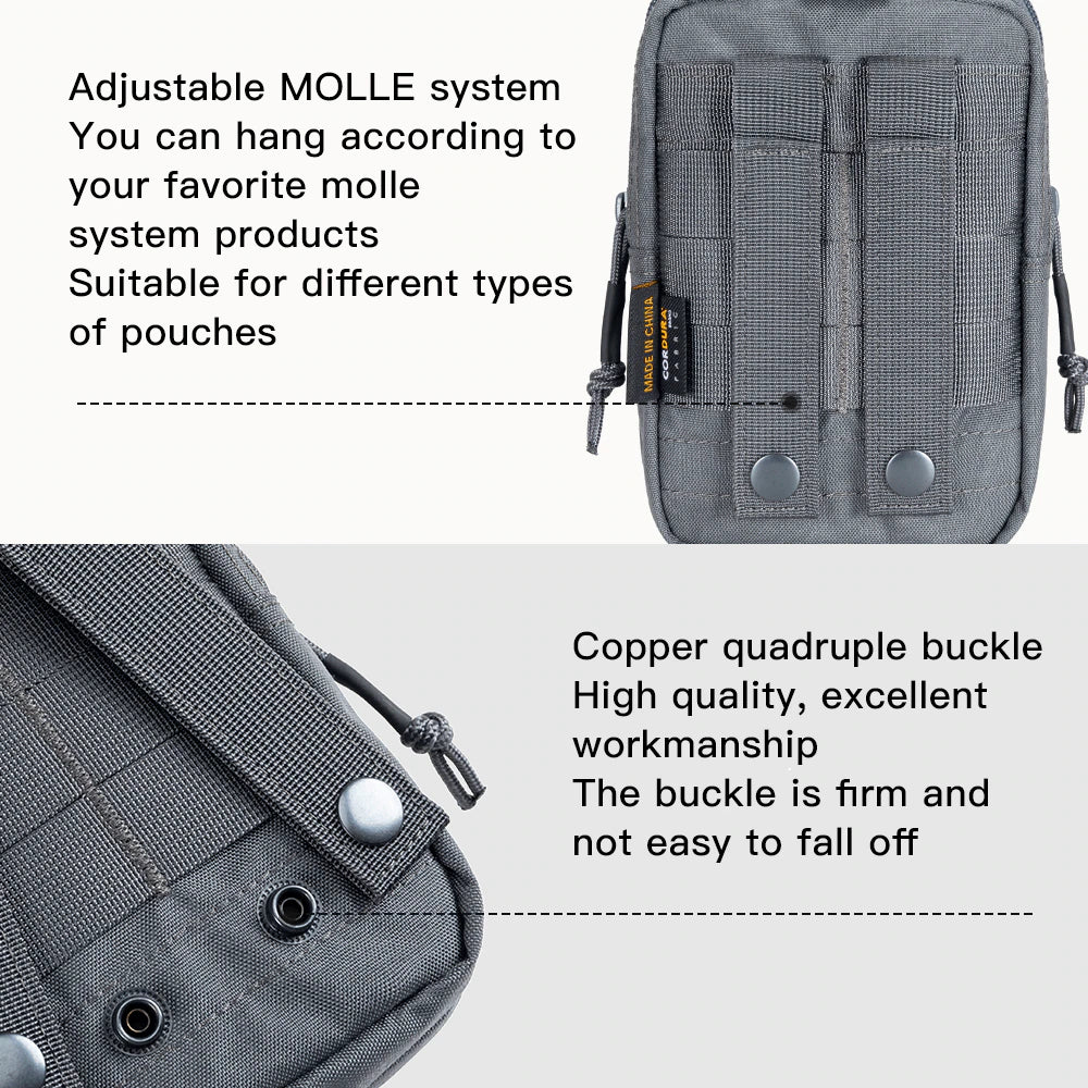 ELITE SPANKER Outdoor Tactical Waist  Military Molle EDC Waist Tool Bags For Mobile Phones